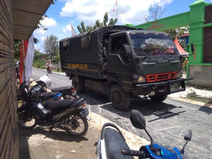 Tuntaskan Pekerjaan Fisik Ngrancang, Satgas TMMD Bojonegoro Pindah Kerjakan Sasaran Di Kalongan